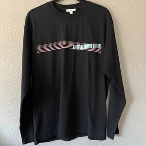 Bp. Love Always Wins Pride Black Graphic T-Shirt Long Sleeve Crew Neck Medium